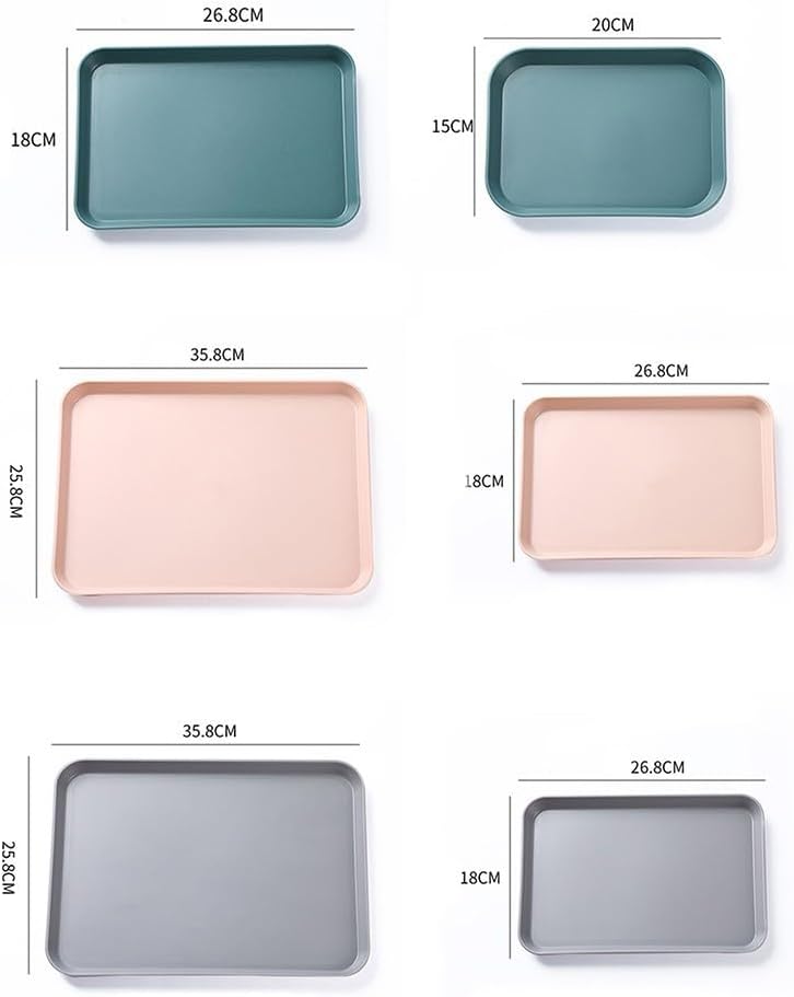 Household Smooth Serving Tray with Anti Slip Features, Perfect for Serving Food and Organizing Small Items with Ease (Pink Medium)
