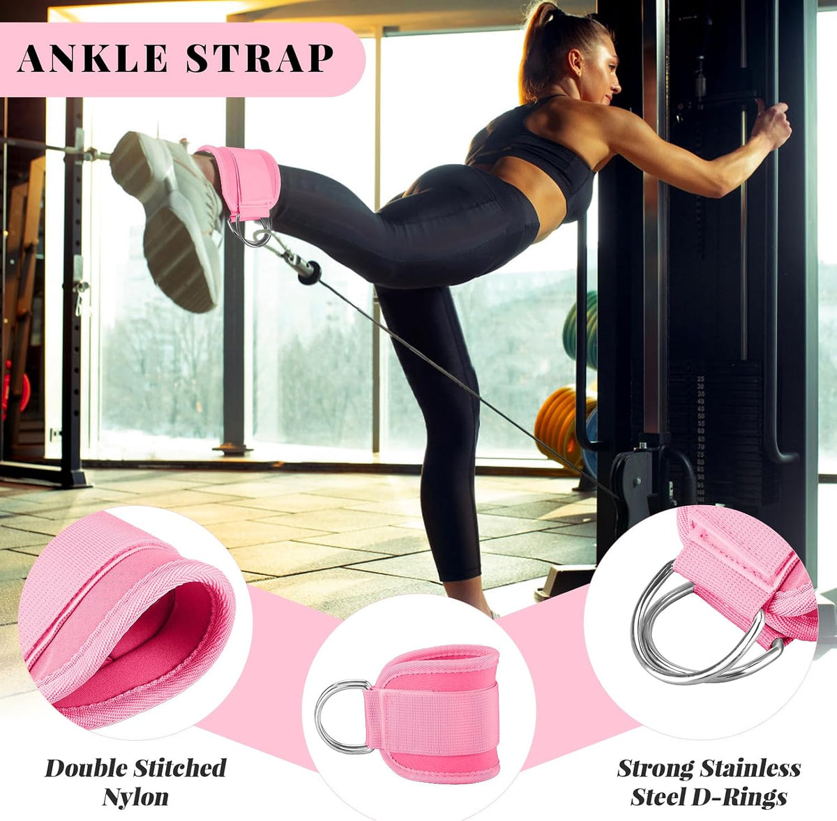 Gym Barbell Pad Set with Gloves for Squat, Hip Thrusts, Lunges