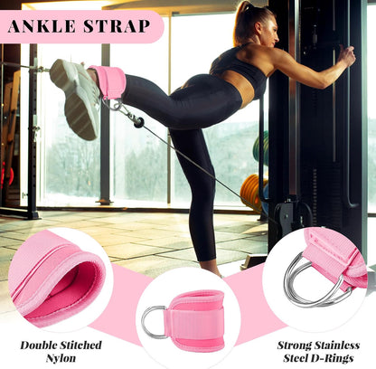 Gym Barbell Pad Set with Gloves for Squat, Hip Thrusts, Lunges
