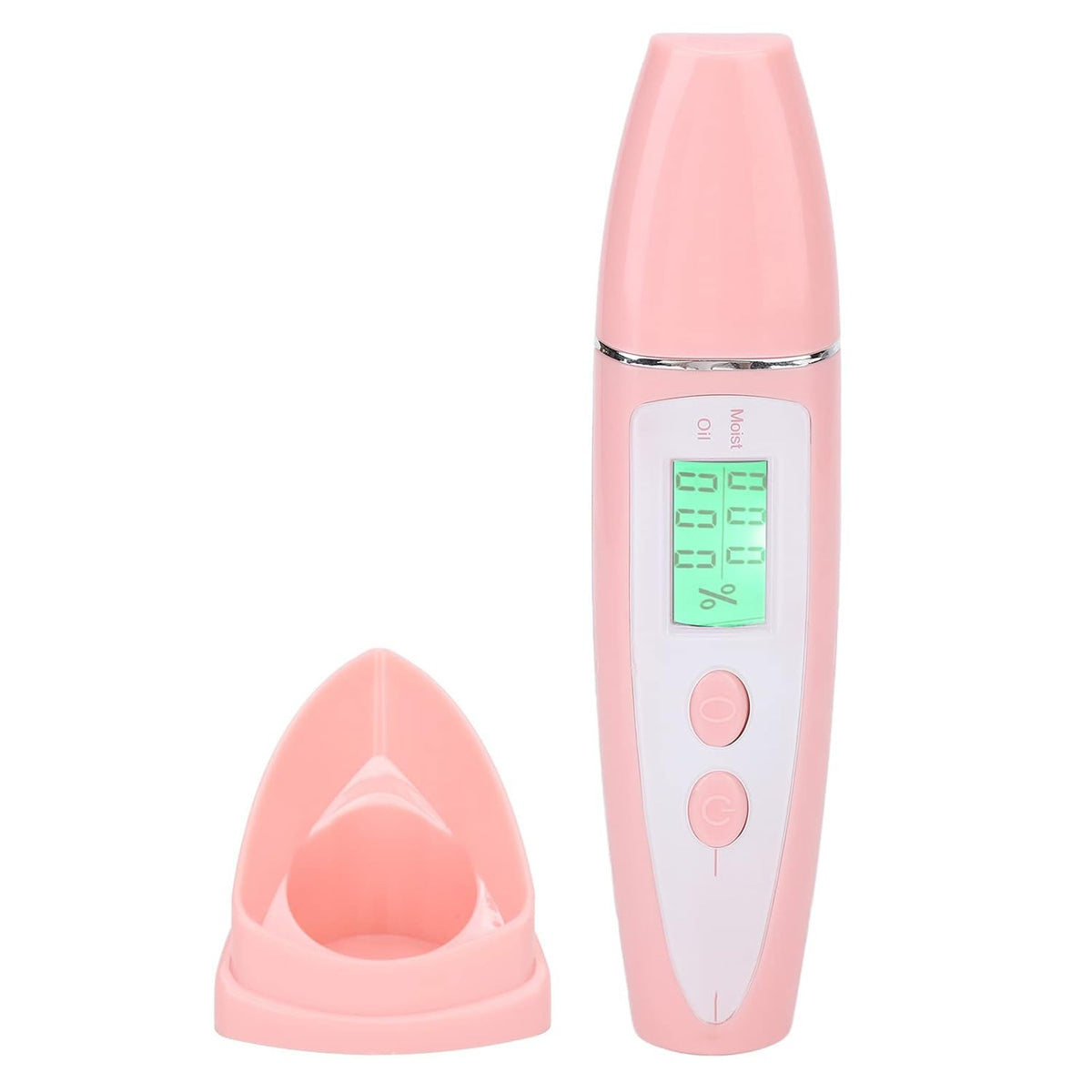 Skin Hydration Tester, Portable Skin Moisturizer Water Oil Tester,Digital LCD Smart Display Skinly Hydration for Face Care Beauty (Pink)