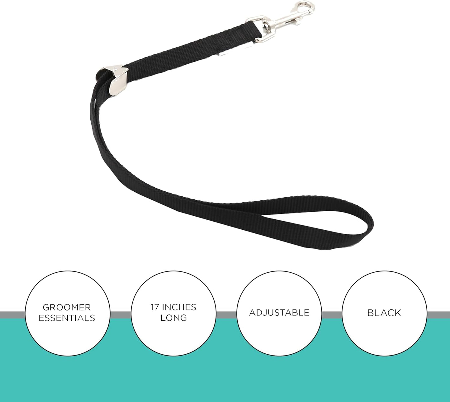 GROOMER ESSENTIALS Small 17" Grooming Loops - Black