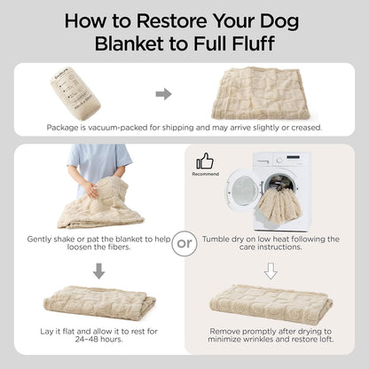 Bedsure Dog Blanket for Medium Dogs Washable - Fluffy Fuzzy Puppy Cat Blanket with Premium 300GSM Coral Fleece Soft for Pet Kitten Doggy, Pink, 30x40IN
