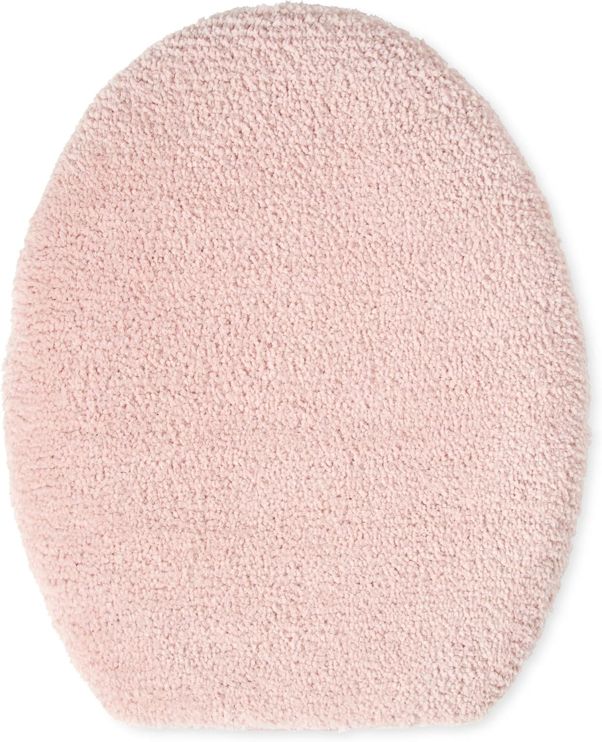 Ultra Plush Solid Tufted Toilet Lid Cover, Soft and Absorbent, Non-Slip Cover, Machine Washable, Blush, 18"x19"