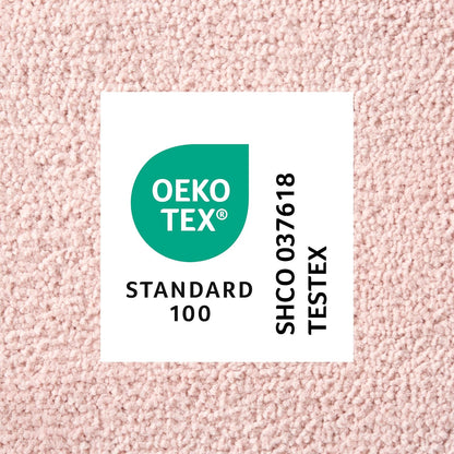 Ultra Plush Solid Tufted Toilet Lid Cover, Soft and Absorbent, Non-Slip Cover, Machine Washable, Blush, 18"x19"