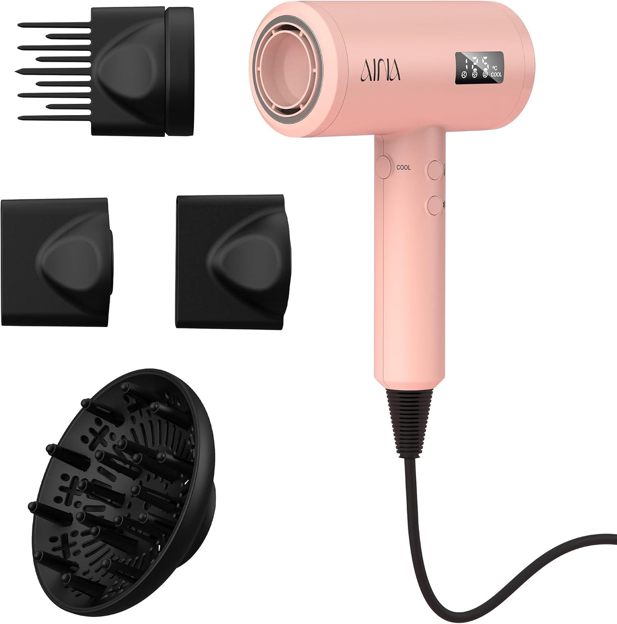 Salon Professional High Speed Hair Dryer with Diffuser Comb 110V/2000W