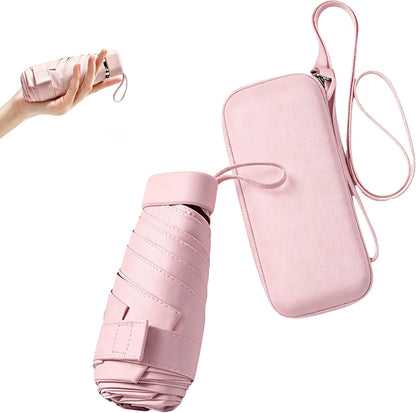 Mini Sun Umbrella for Purse With Case