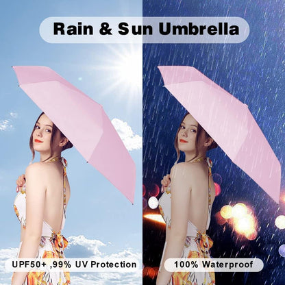 Mini Sun Umbrella for Purse With Case