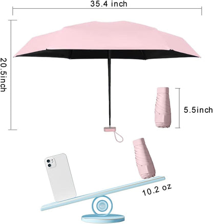 Mini Sun Umbrella for Purse With Case