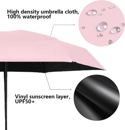 Mini Sun Umbrella for Purse With Case