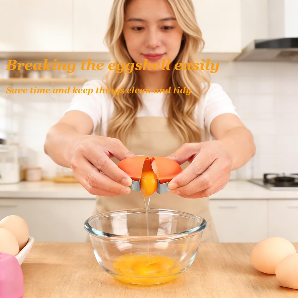 egg shell opener egg opener tool for Raw and Hard Boiled Eggs,Upgraded Stainless Steel Eggshell Breaker Egg Shell Cutter,Quickly Cutting Off Cooked Egg Kitchen Gadgets (1 PCS) (pink)