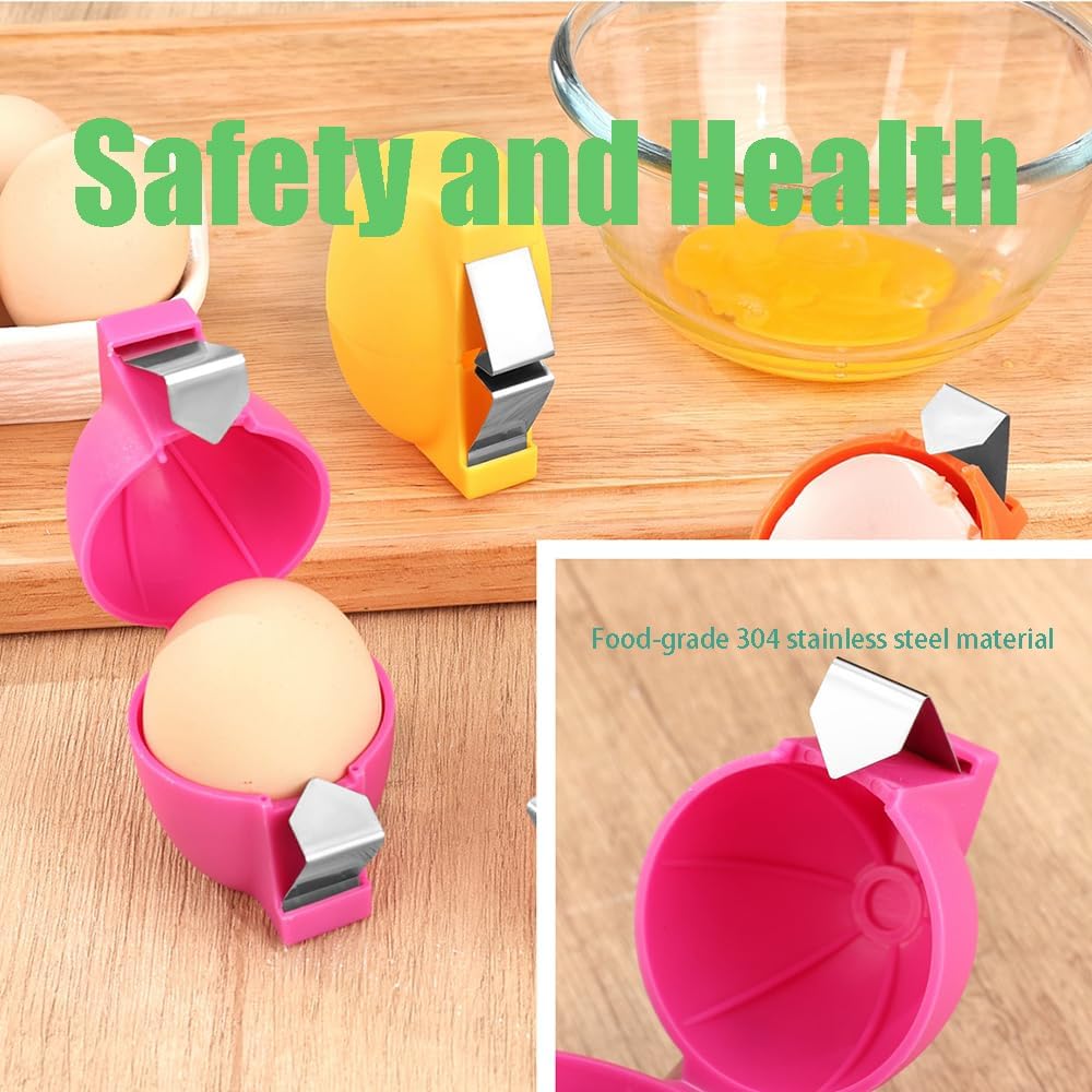 egg shell opener egg opener tool for Raw and Hard Boiled Eggs,Upgraded Stainless Steel Eggshell Breaker Egg Shell Cutter,Quickly Cutting Off Cooked Egg Kitchen Gadgets (1 PCS) (pink)