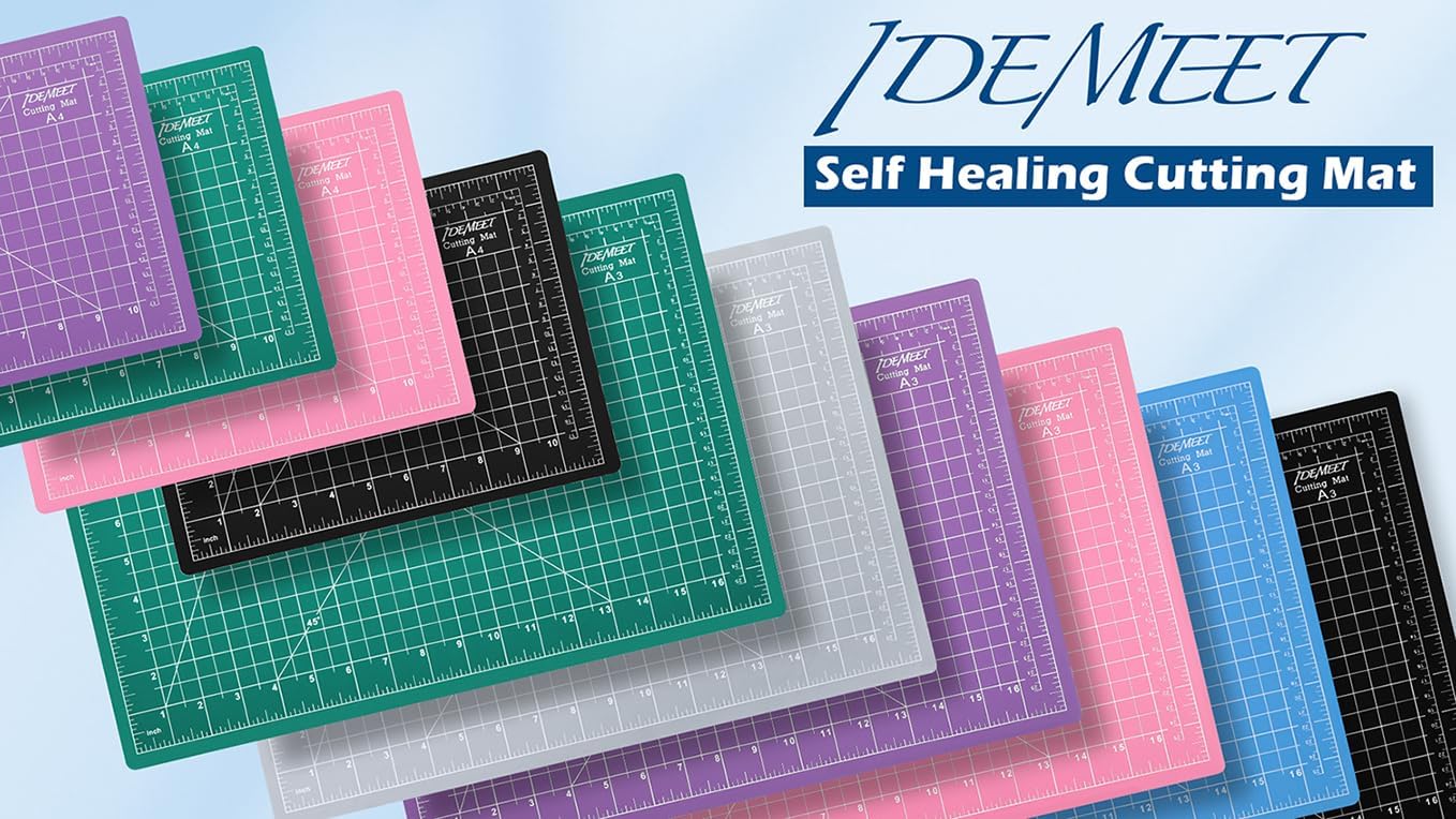 Density-upgraded 18"x12" Self Healing Cutting Mat, Rotary Sewing Mat for Crafts, 5-Ply Blade Table Protector Cut Board for Fabric Leather Cutting Quilting Modeling Hobby Project, A3, Pink