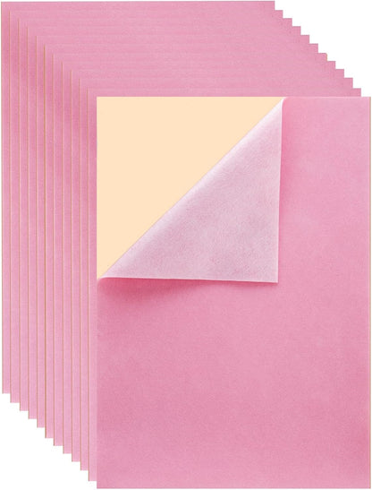 10 Self Adhesive Felt, DIY Peel & Stick Fabric for Art & Crafts, Drawer/Jewelry Box Liner, A4 Size (Pink)