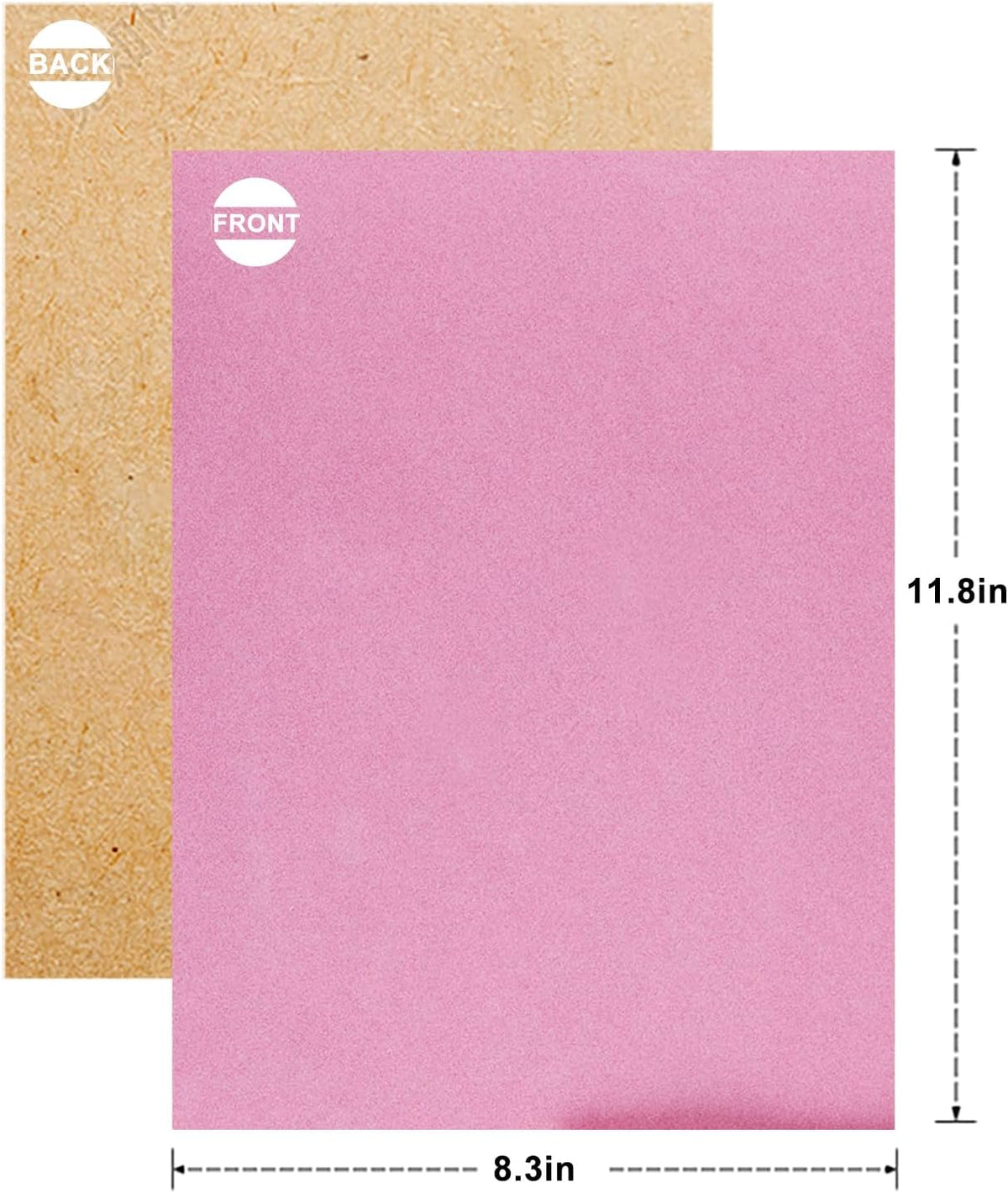 10 Self Adhesive Felt, DIY Peel & Stick Fabric for Art & Crafts, Drawer/Jewelry Box Liner, A4 Size (Pink)