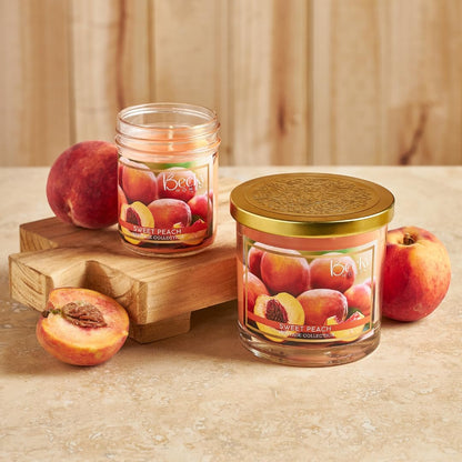 Peach Scented Candle, 14.5 oz, Soy Wax, 60 Hour Burn