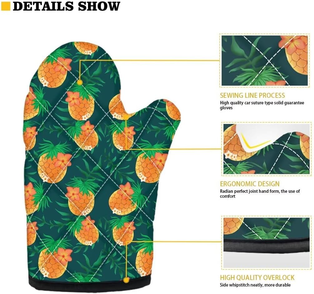 Grip Soft Heat Resistance 2 Piece Pink Peach Oven Mitts Set for Cooking BBQ Quilted Inner Lining Skid Resistant Kitchen Oven Mittens