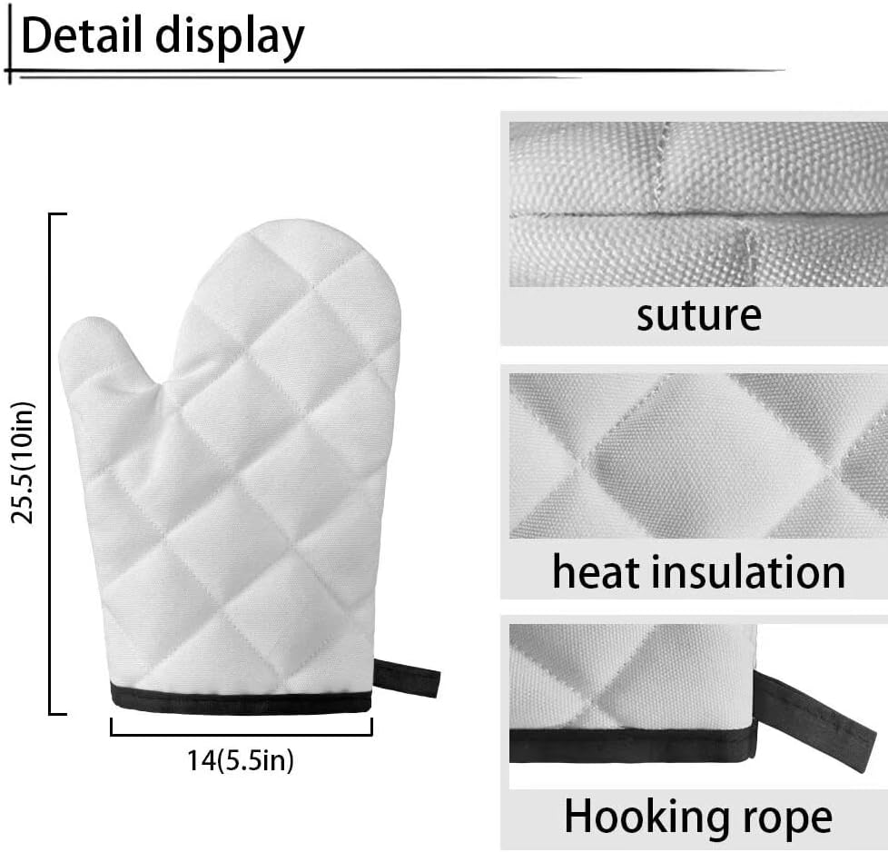 Grip Soft Heat Resistance 2 Piece Pink Peach Oven Mitts Set for Cooking BBQ Quilted Inner Lining Skid Resistant Kitchen Oven Mittens