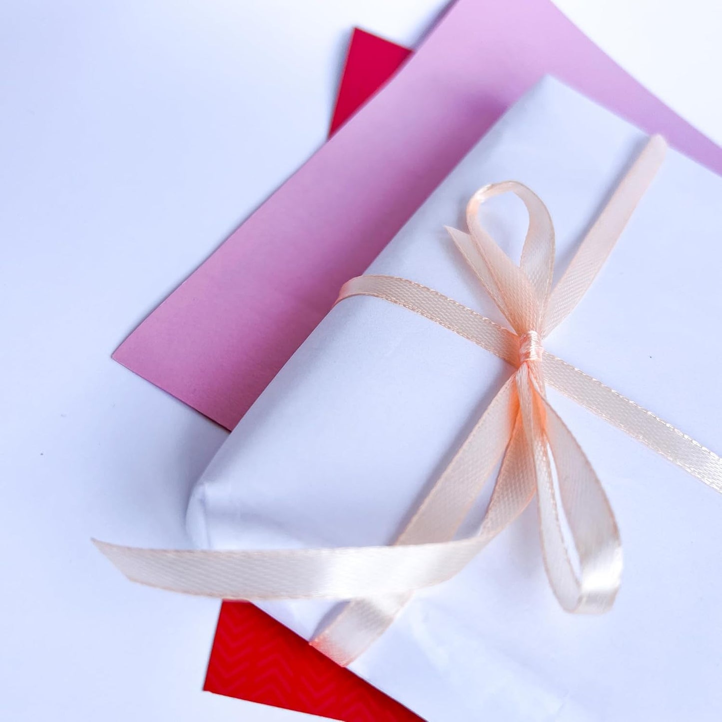 Pale Peach Ribbon 1/4 Inches 36 Yards Satin Roll Perfect for Scrapbooking, Art, Wedding, Wreath, Baby Shower, Packing Birthday, Wrapping Christmas Gifts or Other Projects