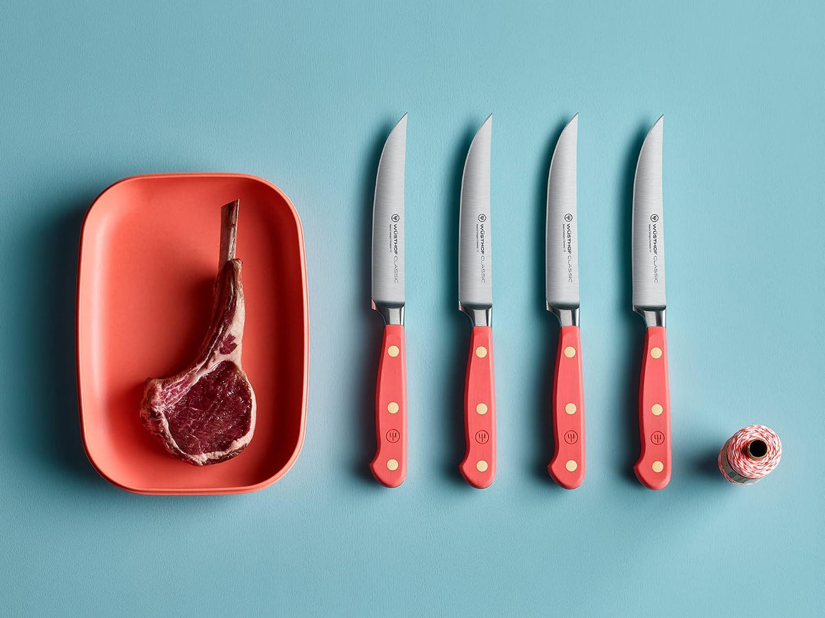 WÜSTHOF Classic Coral Peach 4 Piece Steak Knife Set