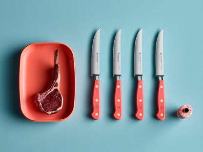 WÜSTHOF Classic Coral Peach 4 Piece Steak Knife Set