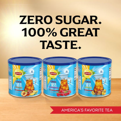Diet Peach Iced Tea Mix – 10 Quarts Each– Z ero Sugar, Caffeinated Powder Drink Mix