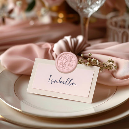 Wax Seal Stickers - 3D Floral Wedding Invitation Envelope Seal Sticker, 50 Pcs Self- Adhesive Flower Blush Pink Stickers, Perfect for Invitation, Christmas, Gift Wrapping
