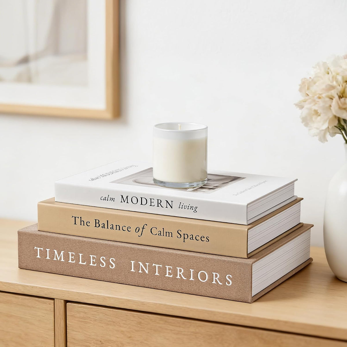 Decorative Books, Set of 3 Fake Book Storage Boxes, Oatmeal