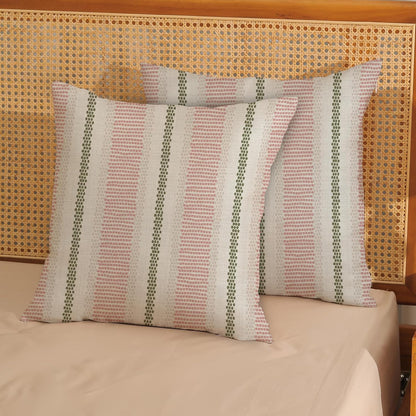 Pink Sage Green Pillow Covers 20x20 Inch 2 Pcs Boho Preppy Polka Dots Striped Decor Throw Pillows Modern Geometric Outdoor Farmhouse Decoration Pillowcase Linen Cushion Cover for Couch Sofa