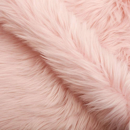 Ultra Soft 1.3x2 Feet Faux Fur Rug, Fluffy Shaggy Area Rug Sheepskin Fur, Pink Fuzzy Rug Machine Washable Shag Rug, Nursery Decor Throw Rugs Carpet for Bedroom, Kids Room, Living Room