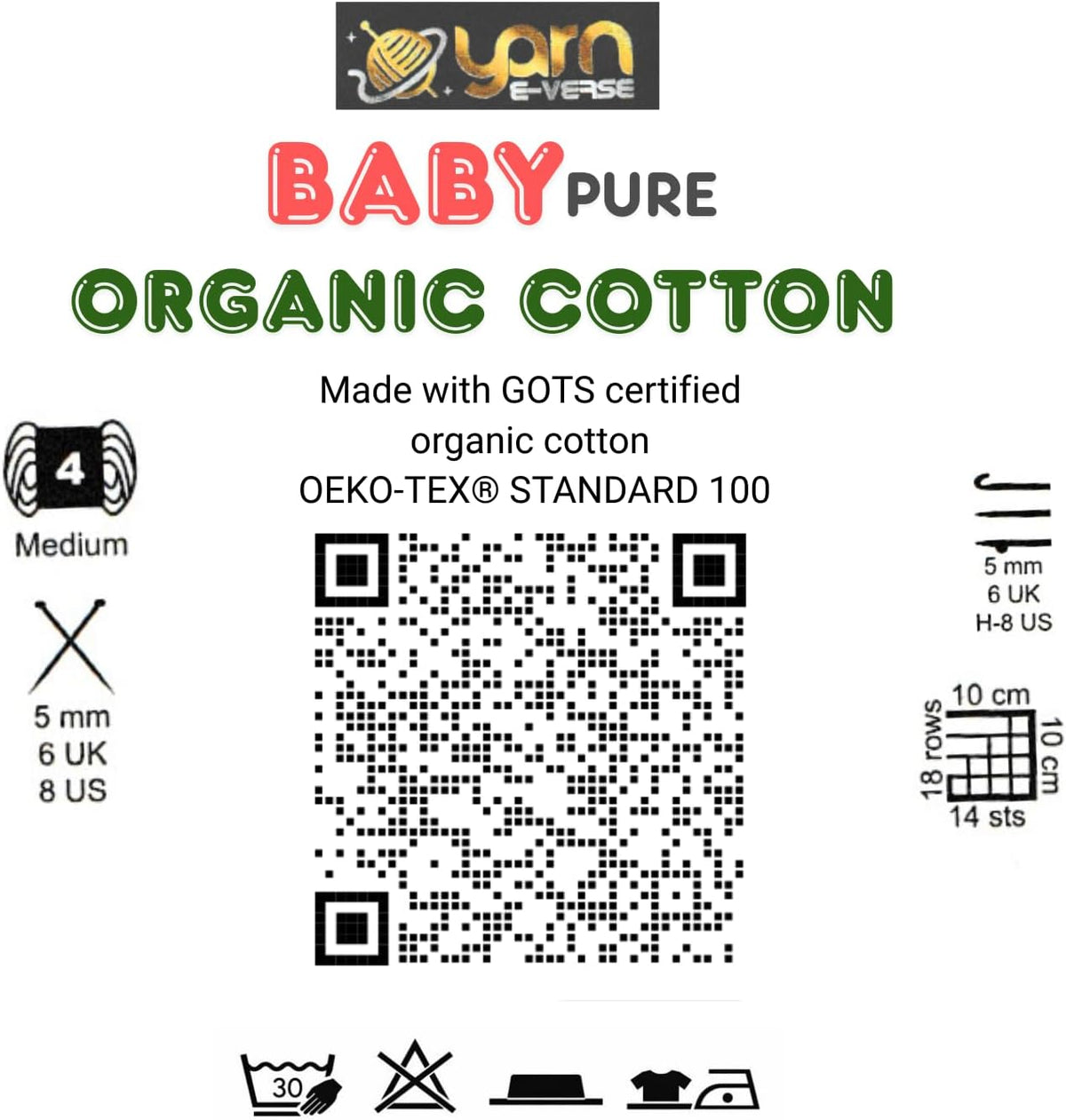 BabyPure Organic Cotton Yarn – 100% Organic Cotton – Made with GOTS Certified Cotton – Soft Baby Yarn – 3 or 6 Skein Pack (6, Soft Peach)