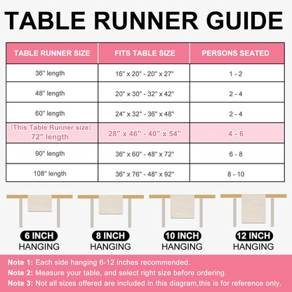 Pink Bow Table Runner Bowknot Scalloped Kitchen Dining Table Cover Coquette Bow Decoration for Indoor Outdoor Home Party Supplies, 13 x 90 Inch