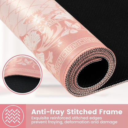 Pink Desk Pad, Cute Computer Mat for Aesthetic Home Accessory