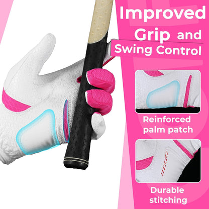 Youth Golf Glove, Left Hand Kids Golf Gloves for Junior Toddler Boys Girls