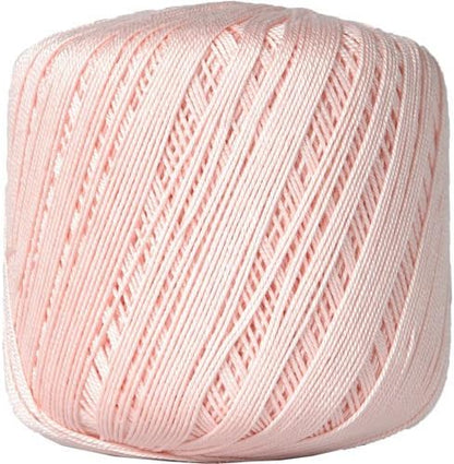 100% Cotton Crochet Thread Size 10, Light Pink 4 | Soft pure cotton crochet thread for lace, doilies, amigurumi and crafts. Smooth finish with crisp stitch definition.