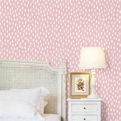 Pink Wallpaper Peel and Stick Kids Girly Geometric for Nursery