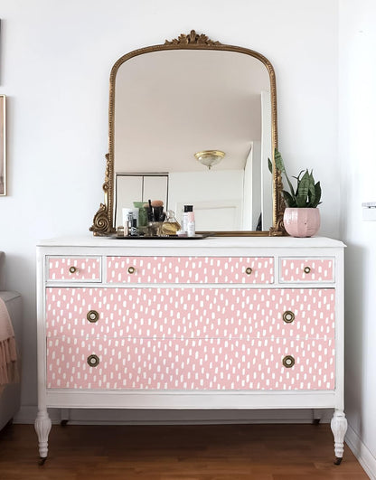 Pink Wallpaper Peel and Stick Kids Girly Geometric for Nursery