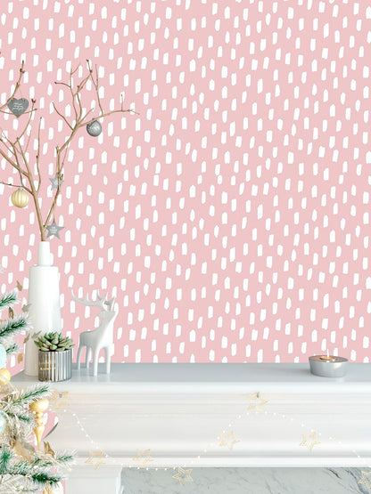 Pink Wallpaper Peel and Stick Kids Girly Geometric for Nursery