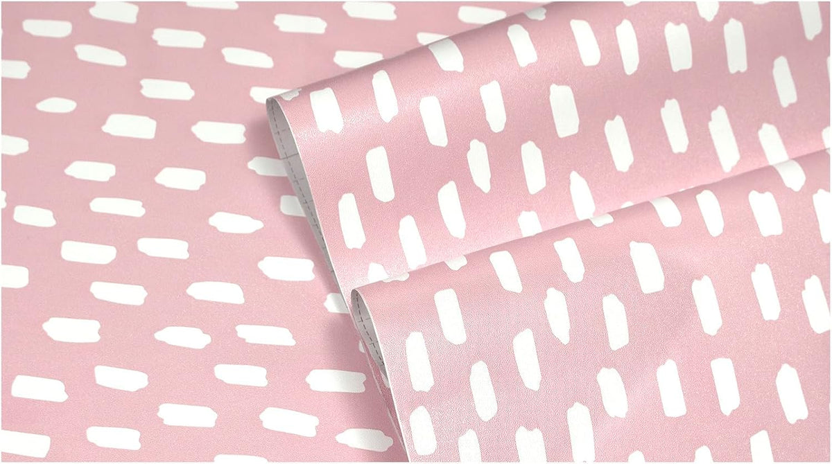 Pink Wallpaper Peel and Stick Kids Girly Geometric for Nursery