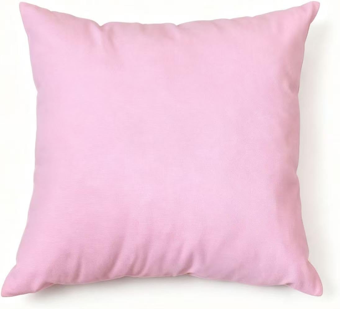 100% Cotton Solid Throw Pillow Cover 14x14 Salmon Pink