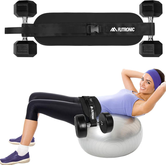 Exercise Hip Thrust Belt, Glute Trainer, Adjustable Hip Thrust Belt with Extra Padding for Dumbbells Kettlebells Gym Fitness Bodybuilding Weightlifting