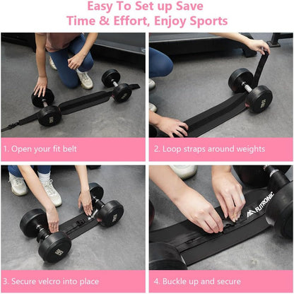 Exercise Hip Thrust Belt, Glute Trainer, Adjustable Hip Thrust Belt with Extra Padding for Dumbbells Kettlebells Gym Fitness Bodybuilding Weightlifting