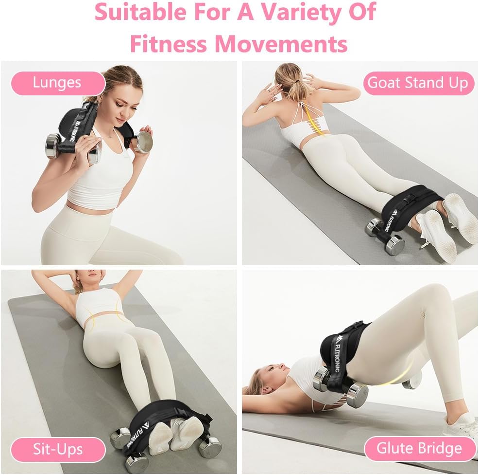 Exercise Hip Thrust Belt, Glute Trainer, Adjustable Hip Thrust Belt with Extra Padding for Dumbbells Kettlebells Gym Fitness Bodybuilding Weightlifting
