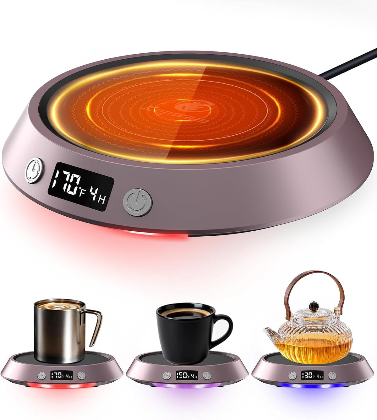 Mug Warmer for Desk, Coffee Warmer with 3 Temp Settings & 2-9H Timer