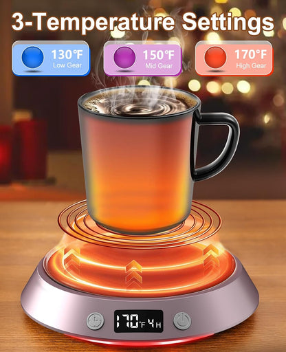 Mug Warmer for Desk, Coffee Warmer with 3 Temp Settings & 2-9H Timer