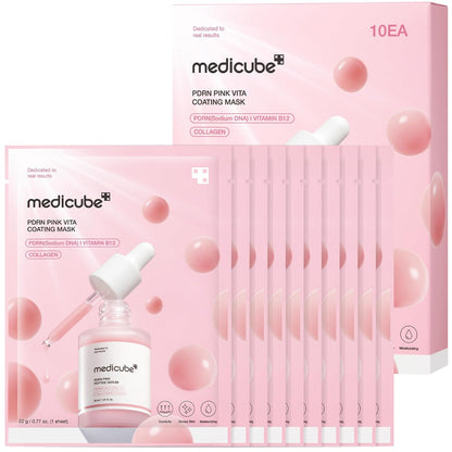 Salmon DNA PDRN Pink Vitamin Coated Sheet Mask 10EA