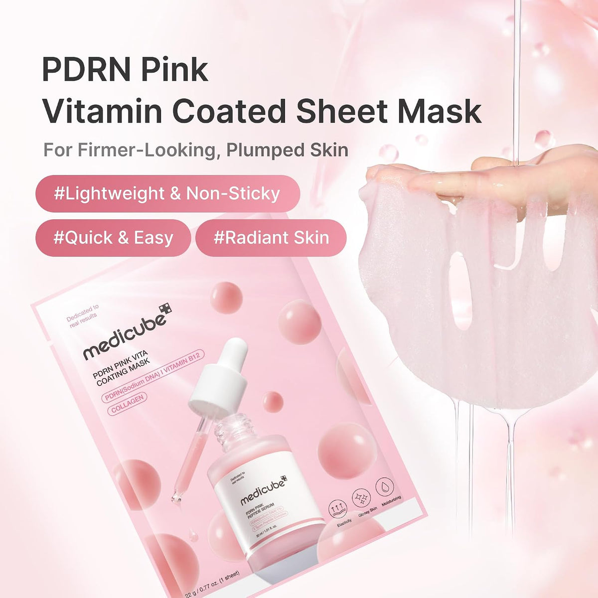 Salmon DNA PDRN Pink Vitamin Coated Sheet Mask 10EA