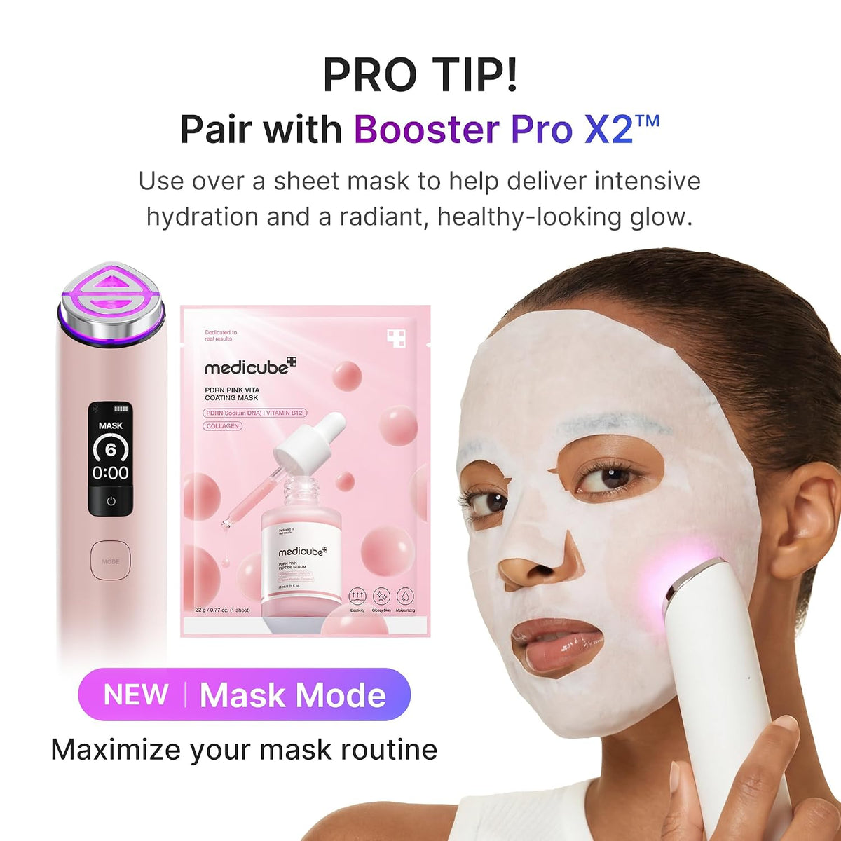 Salmon DNA PDRN Pink Vitamin Coated Sheet Mask 10EA