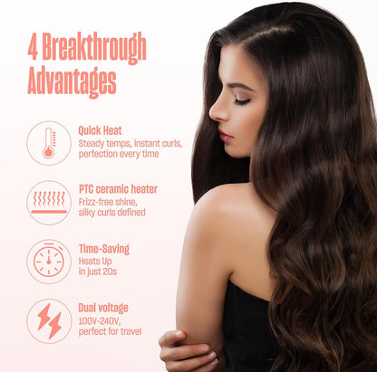 Curliq 1.25-Inch Extra-Long Barrel Curling Iron