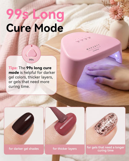 Compact Travel UV Nail Lamp for Gel Nail Polish, Plug-in Nail Dryer