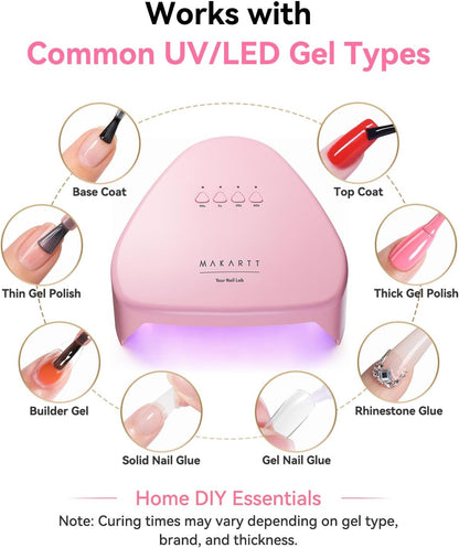 Compact Travel UV Nail Lamp for Gel Nail Polish, Plug-in Nail Dryer
